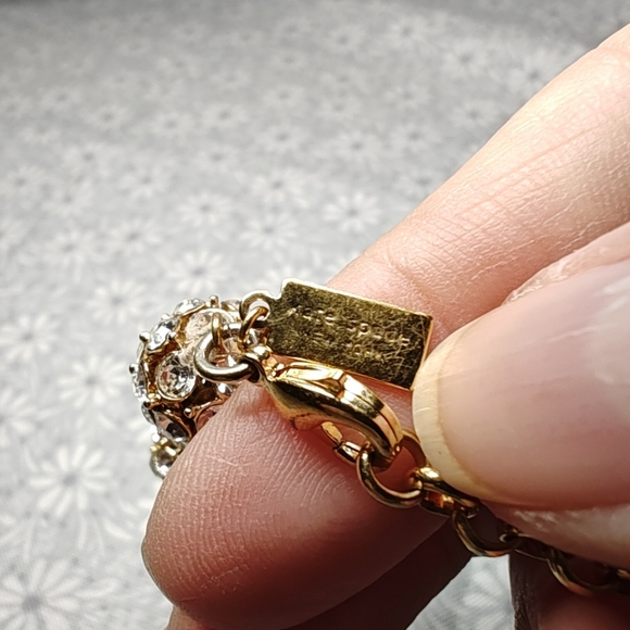 Kate Spade Putting on the Ritz Lady Marmalade Tennis Bracelet Crystal Orbit Pave - Picture 6 of 9